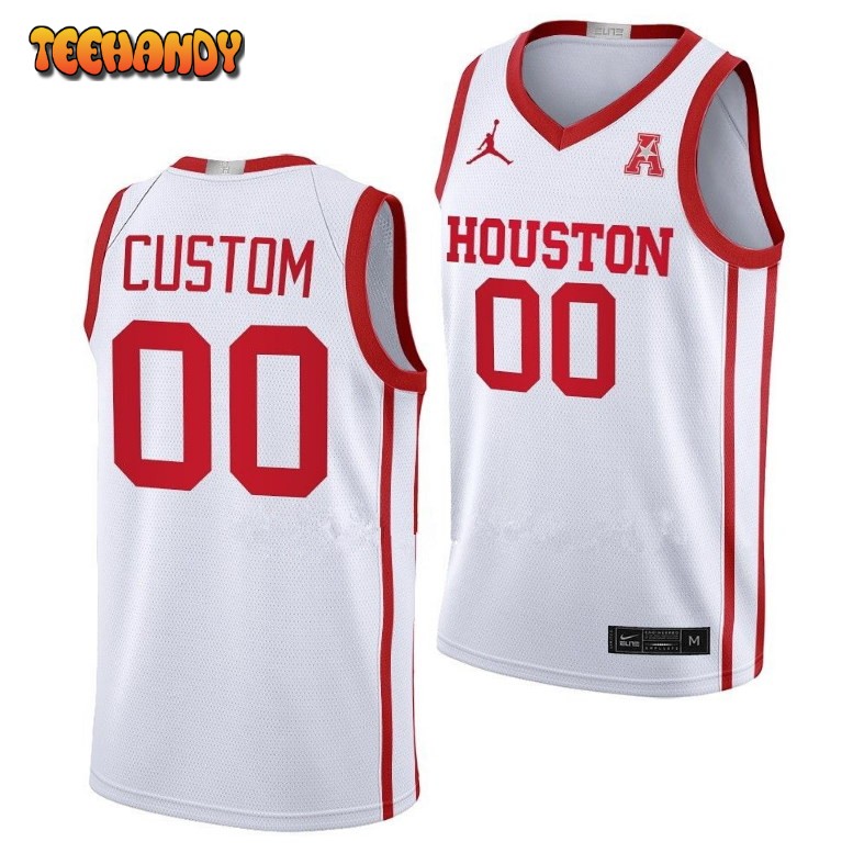 Houston Cougars Custom 2023 White Home College Basketball Jersey