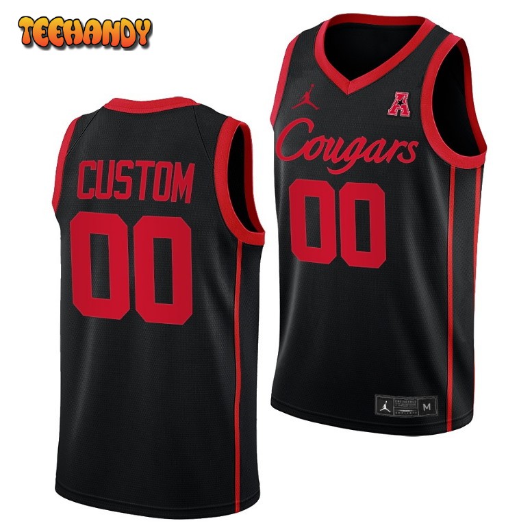 Houston Cougars Custom Black Alternate College Basketball Jersey