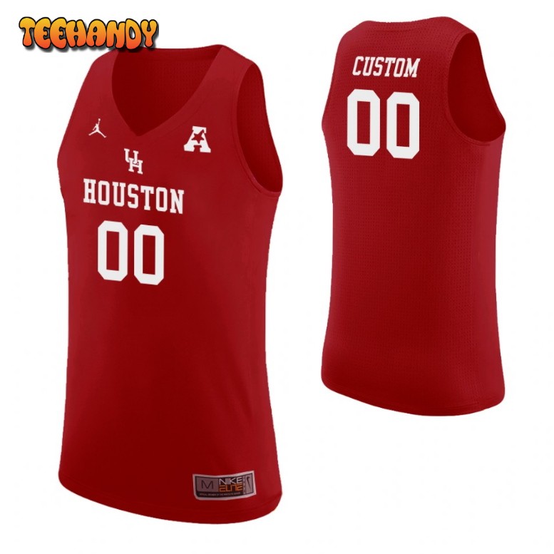 Houston Cougars Custom Red College Basketball Jersey