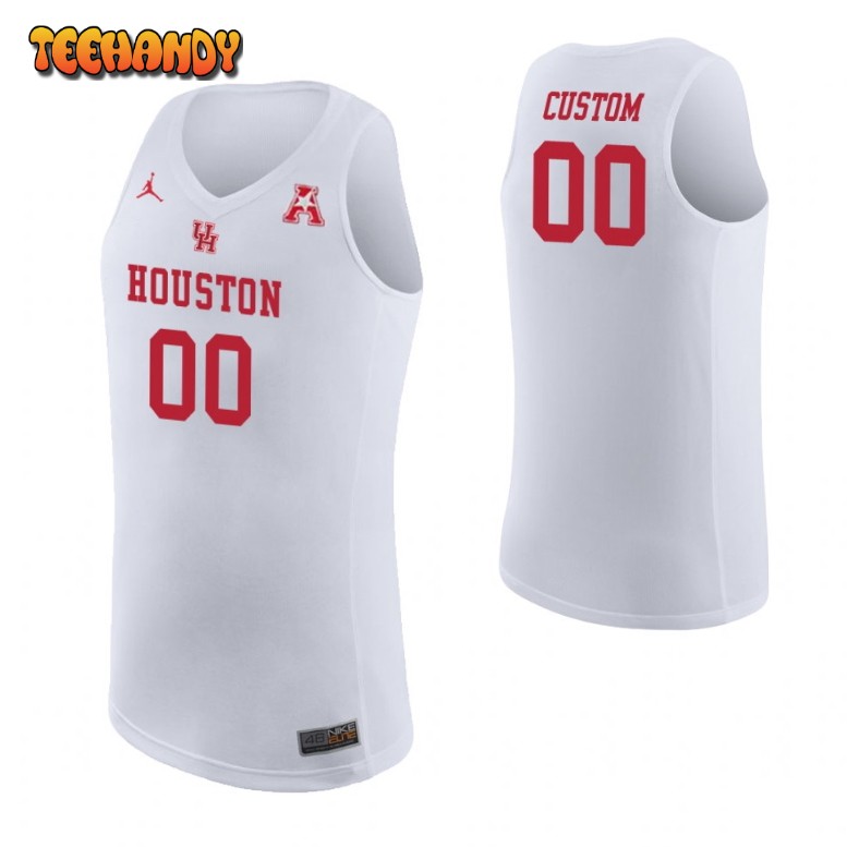 Houston Cougars Custom White Replica College Basketball Jersey