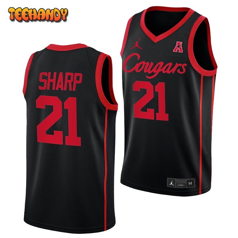 Houston Cougars Emanuel Sharp Black Alternate College Basketball Jersey