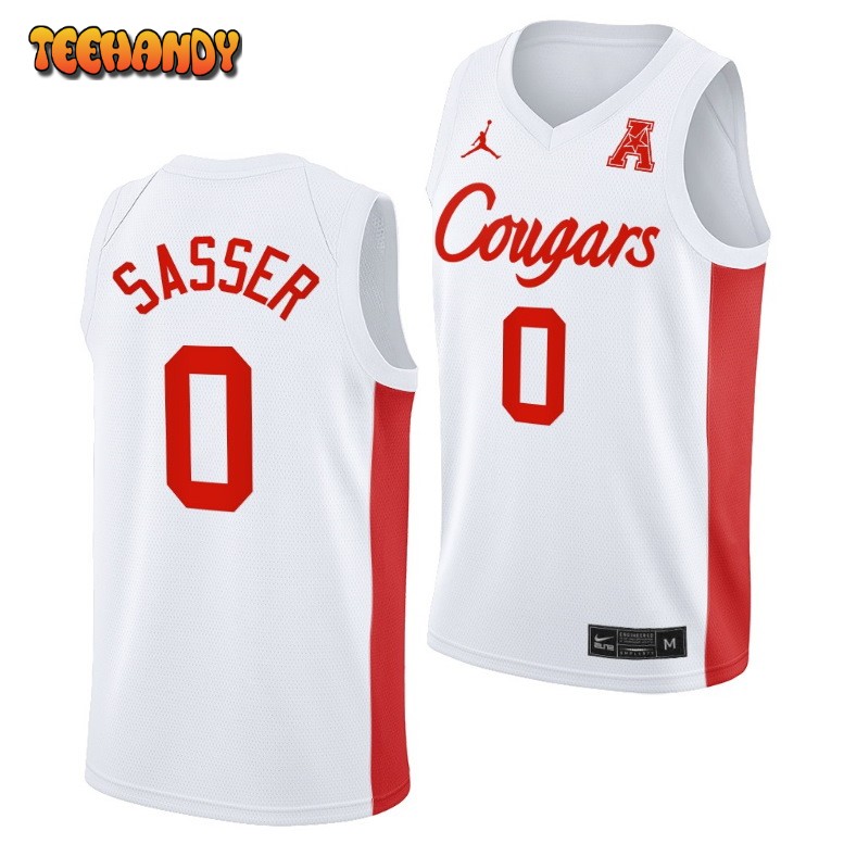 Houston Cougars Marcus Sasser 2023 White College Basketball Jersey