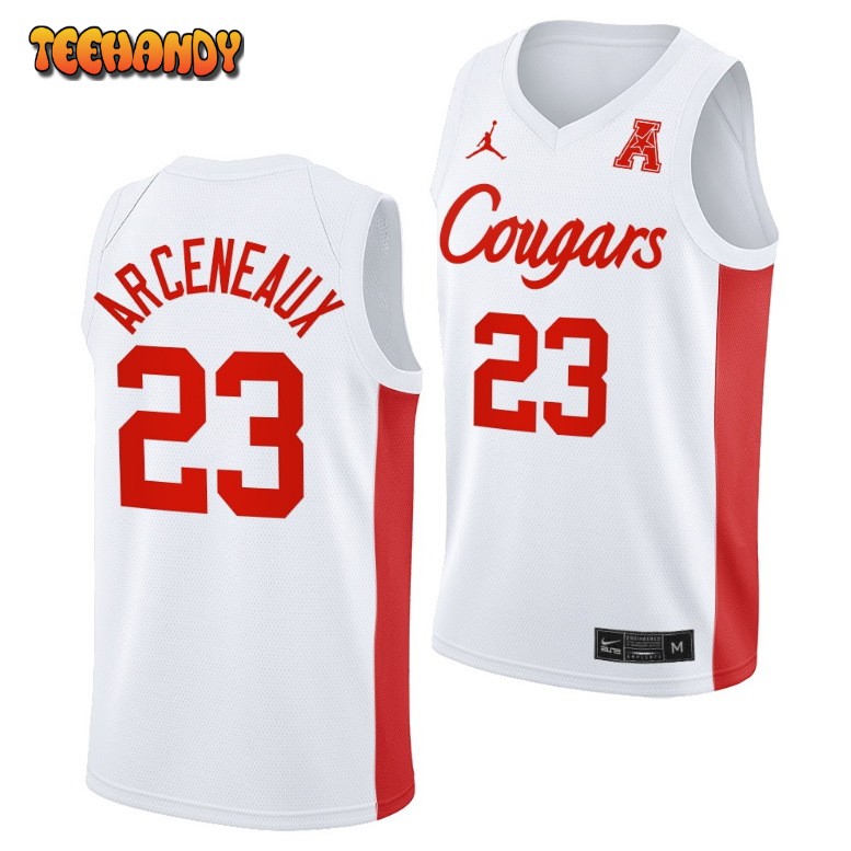 Houston Cougars Terrance Arceneaux White Classic College Basketball Jersey