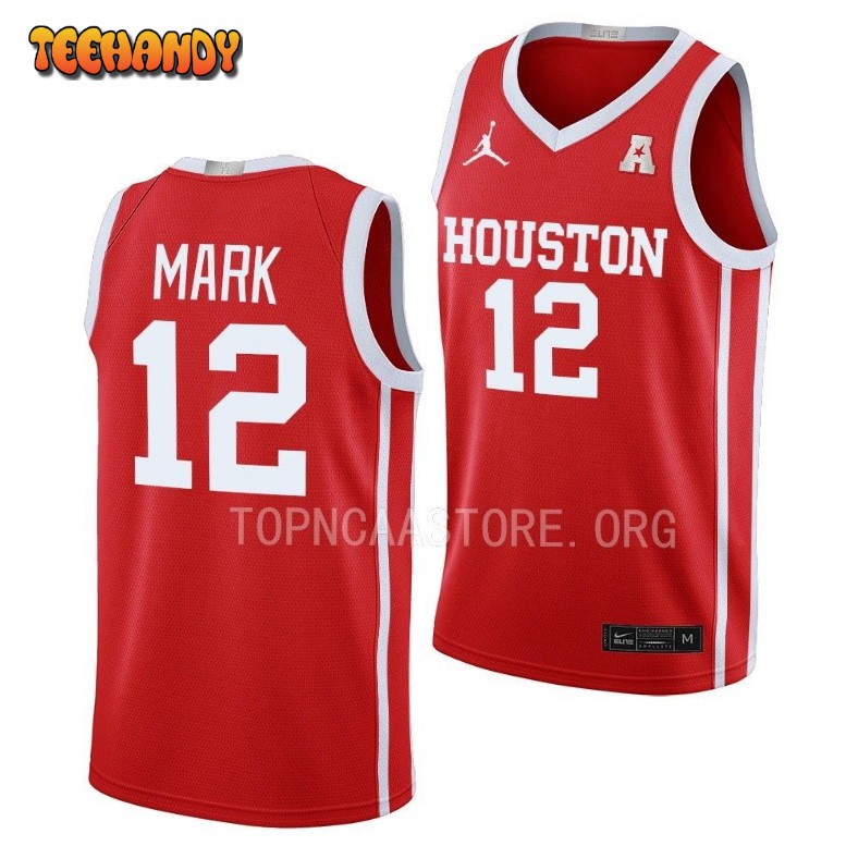 Houston Cougars Tramon Mark 2023 Scarlet Away College Basketball Jersey