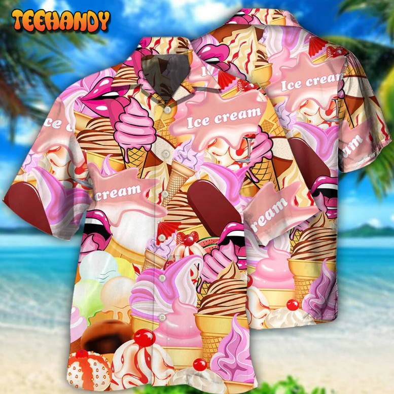 Ice Cream Color Style Hawaiian Shirt, Hawaiian Ice Cream Summer Shirt