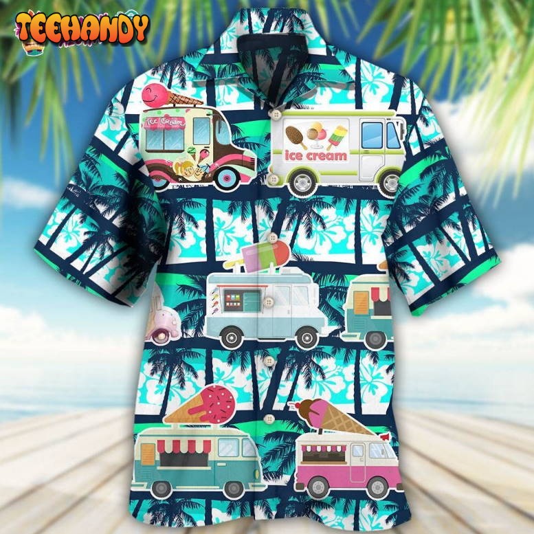 Ice Cream Truck Hot Summer Hawaiian Shirt