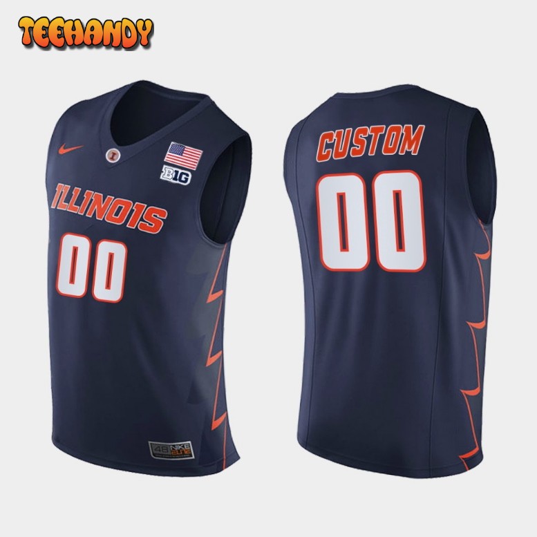 Illinois Fighting Illini Custom Navy Replica College Basketball Jersey