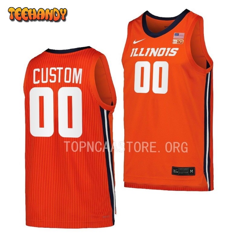 Illinois Fighting Illini Custom Orange Replica College Basketball Jersey