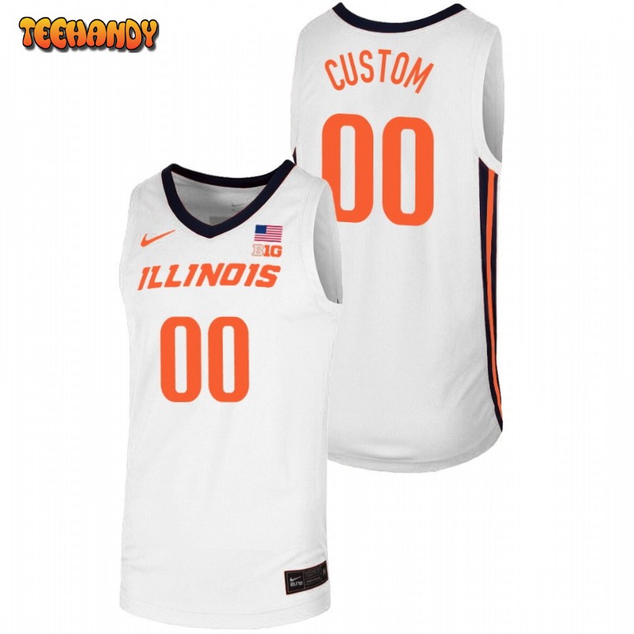 Illinois Fighting Illini Custom White Replica College Basketball Jersey