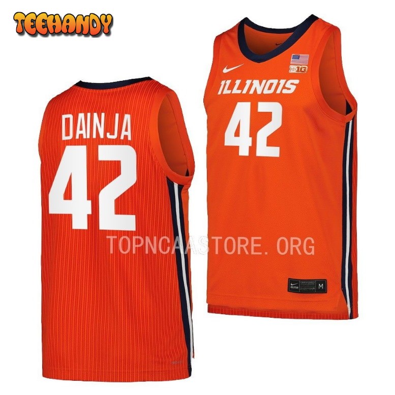 Illinois Fighting Illini Dain Dainja Orange Replica College Basketball Jersey