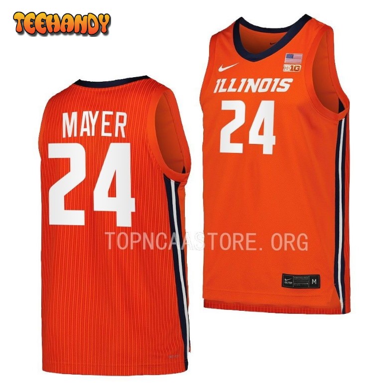 Illinois Fighting Illini Matthew Mayer Orange Replica College Basketball Jersey