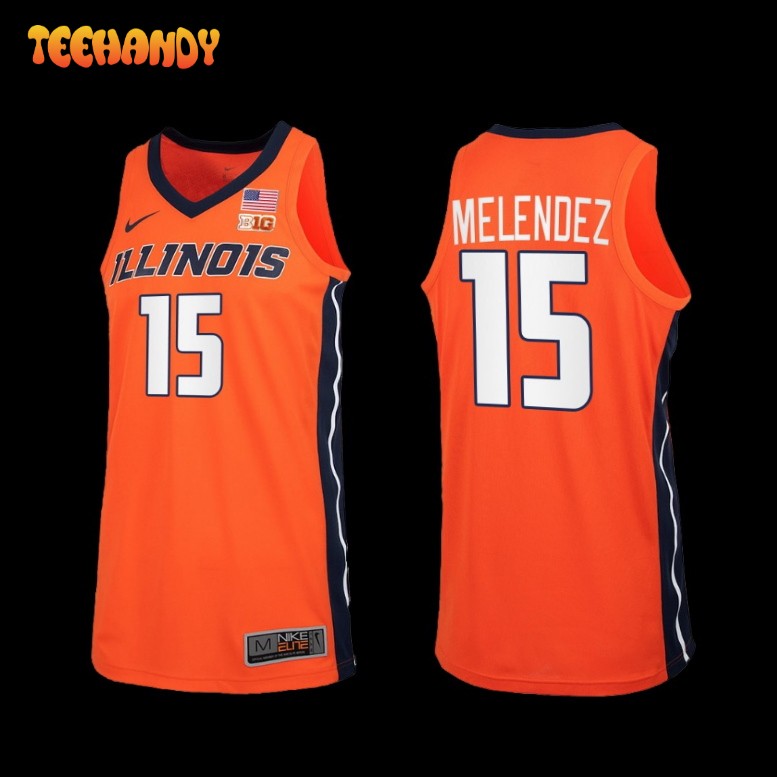 Illinois Fighting Illini RJ Melendez 2022-23 Orange Jersey