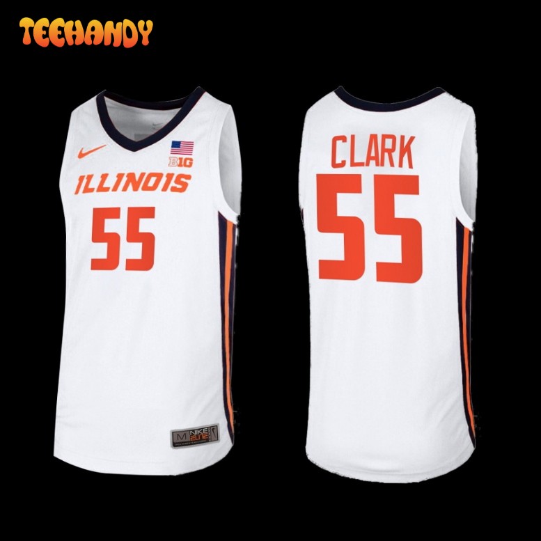 Illinois Fighting Illini Skyy Clark White Home Basketball Jersey