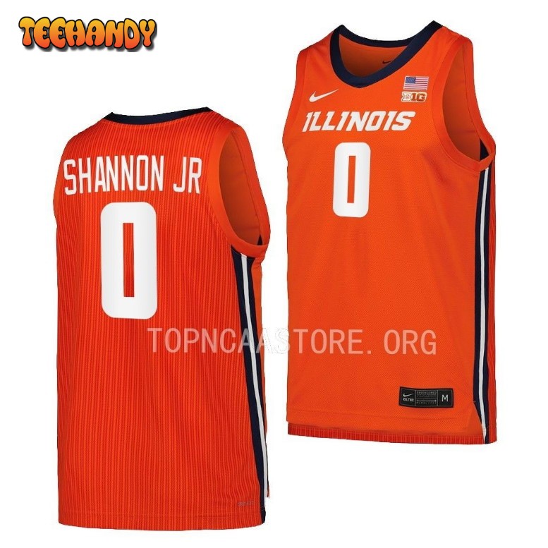 Illinois Fighting Illini Terrence Shannon Jr. Orange Replica Basketball Jersey