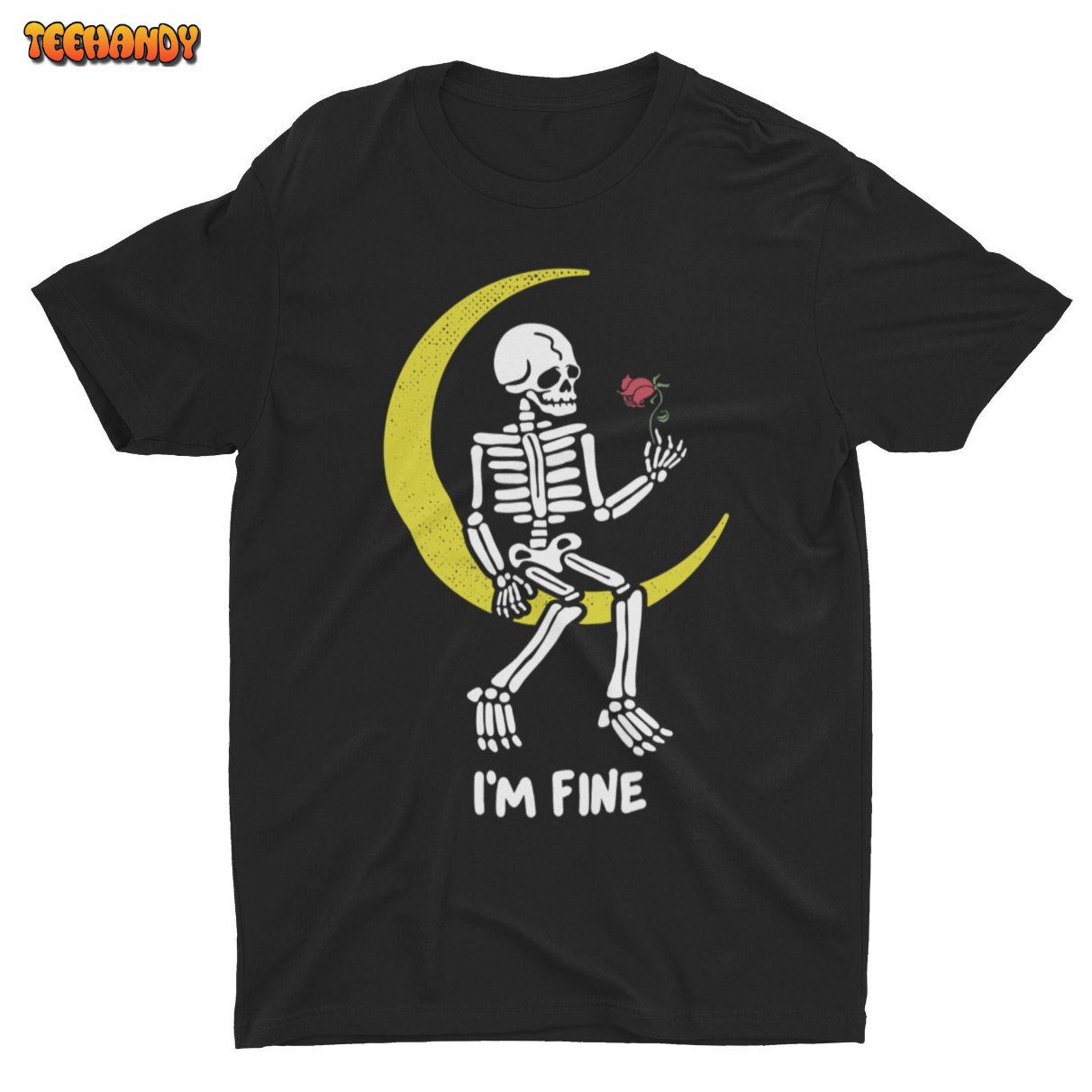 I’m Fine, Skeleton Moon, Funny Shirt, Unisex T-shirt