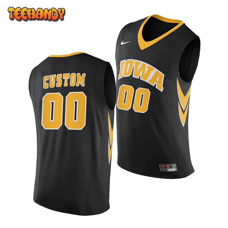 Iowa Hawkeyes Custom 2021 Black Replica College Basketball Jersey