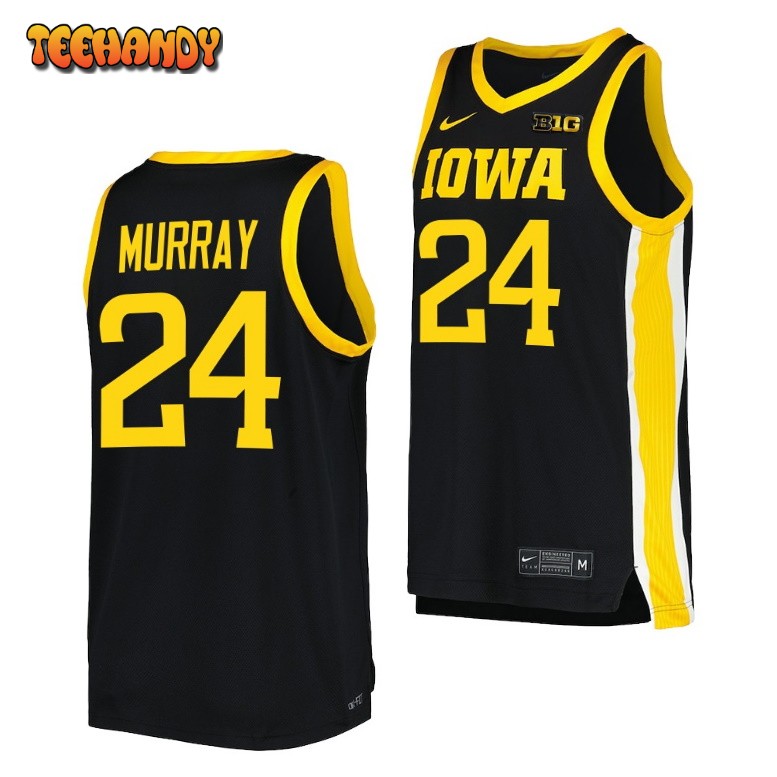 Iowa Hawkeyes Kris Murray 2023 Black Replica College Basketball Jersey