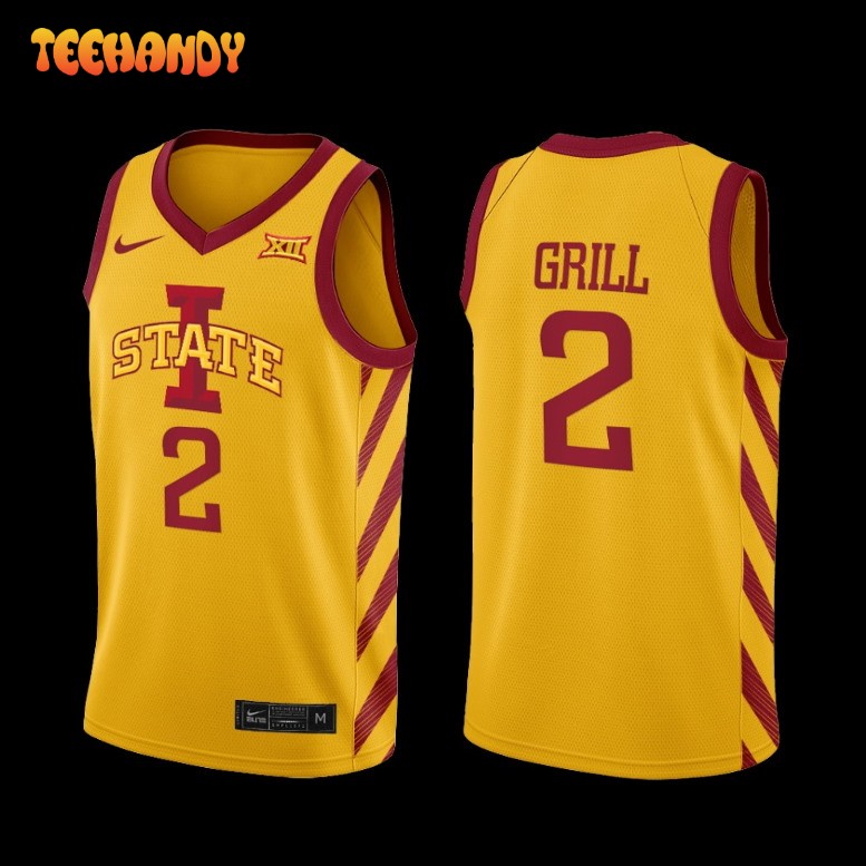 Iowa State Cyclones Caleb Grill Gold College Basketball Jersey