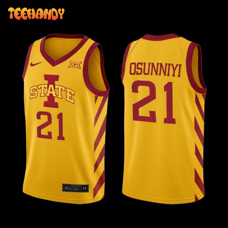 Iowa State Cyclones Osun Osunniyi Gold College Basketball Jersey