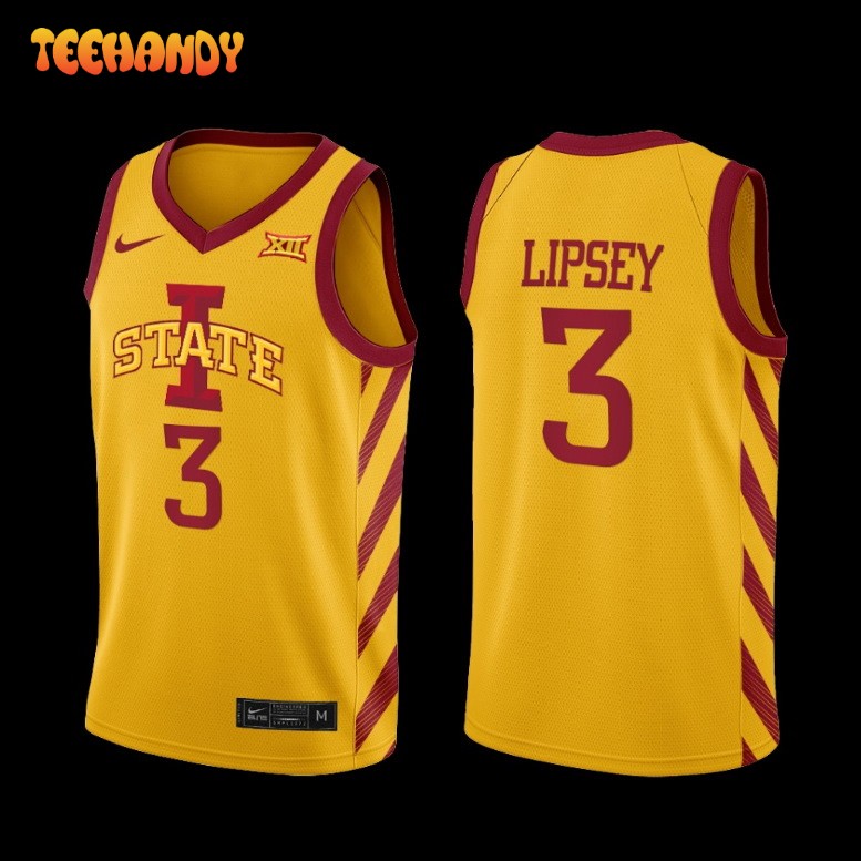 Iowa State Cyclones Tamin Lipsey Gold College Basketball Jersey