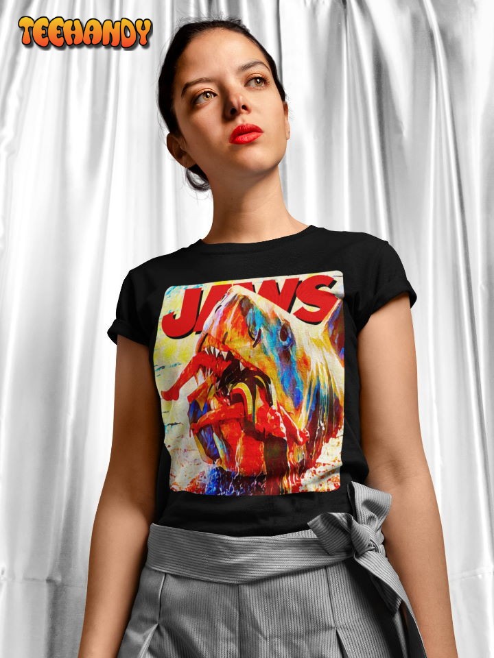 Jaws Poster T Shirt, Horror Movie Fan Shirt, 70’s Movie Nostalgia T Shirt