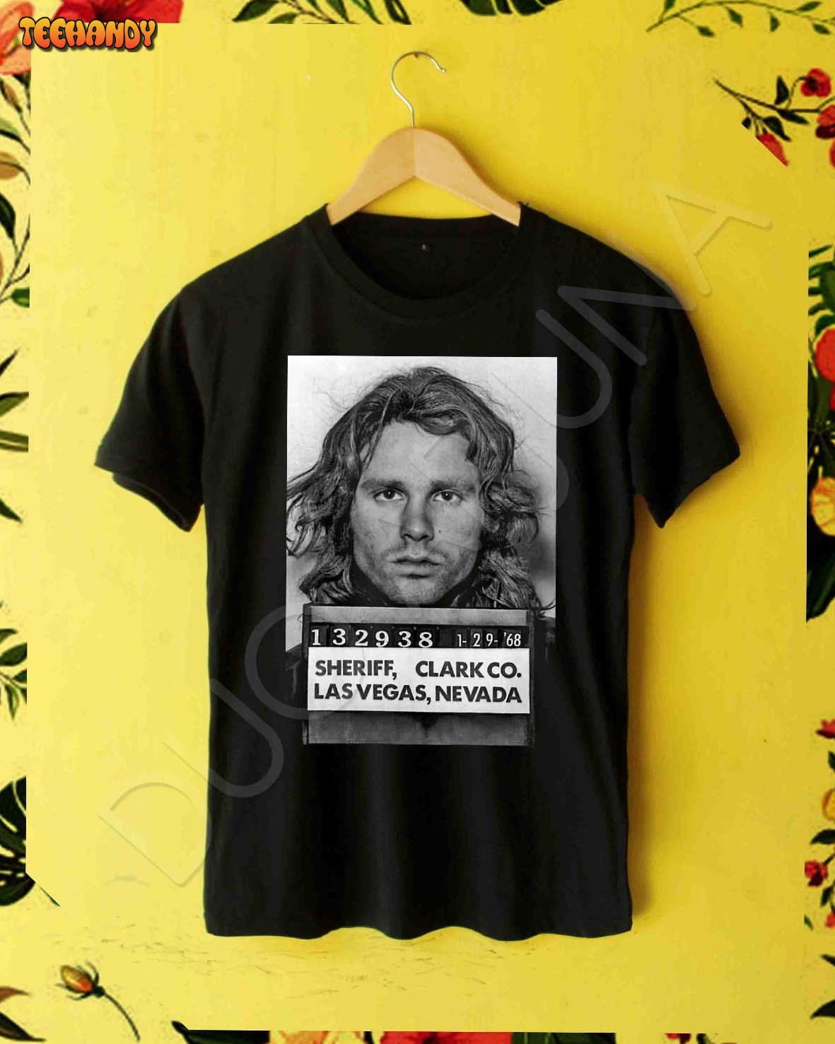 Jim Morrison Mugshot Shirt Jim Morrison vintage retro Unisex T-Shirt