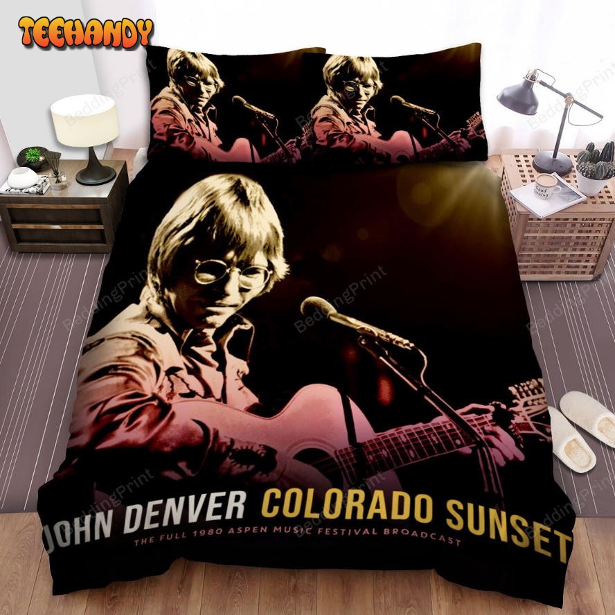 John Denver Album Colorado Sunset Bed Sheets Duvet Cover Bedding Sets