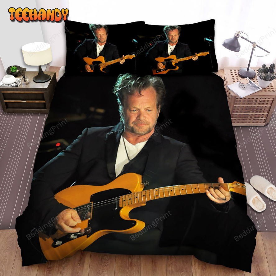 John Mellencamp And Guitar Bed Sheets Duvet Cover Bedding Sets