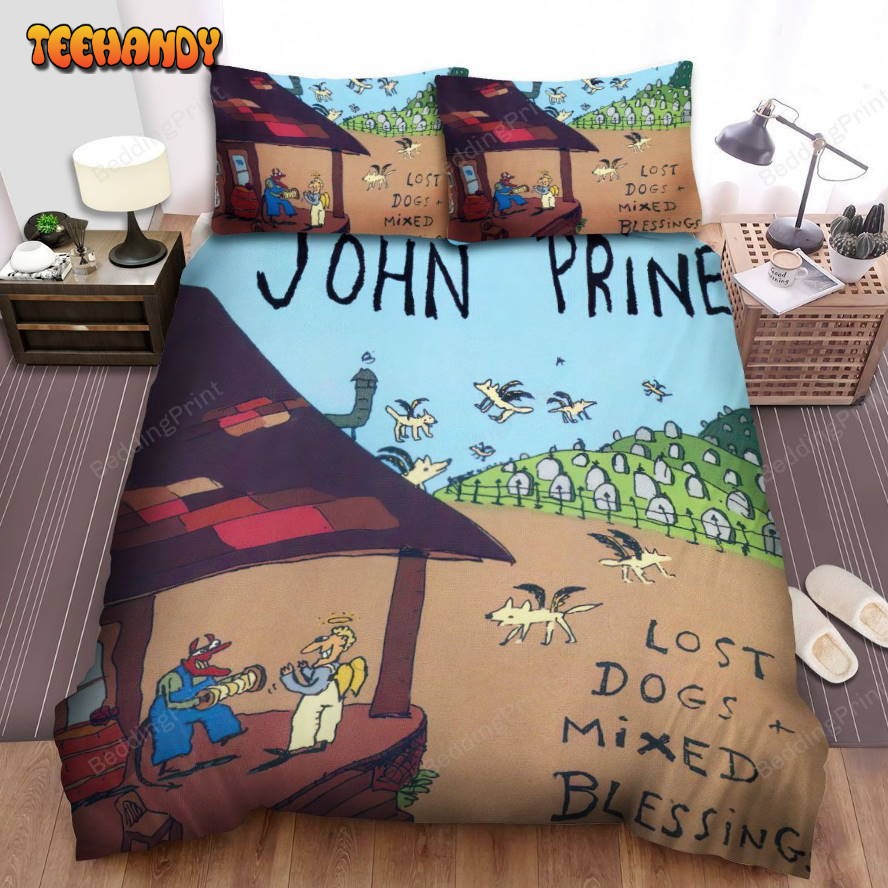 John Prine Lost Dogs Mixed Blessings Bed Sheets Duvet Cover Bedding Sets