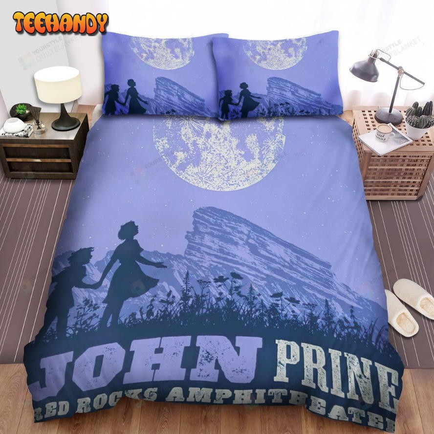 John Prine Poster Art 2 Bed Sheets Spread Comforter Duvet Cover Bedding Sets