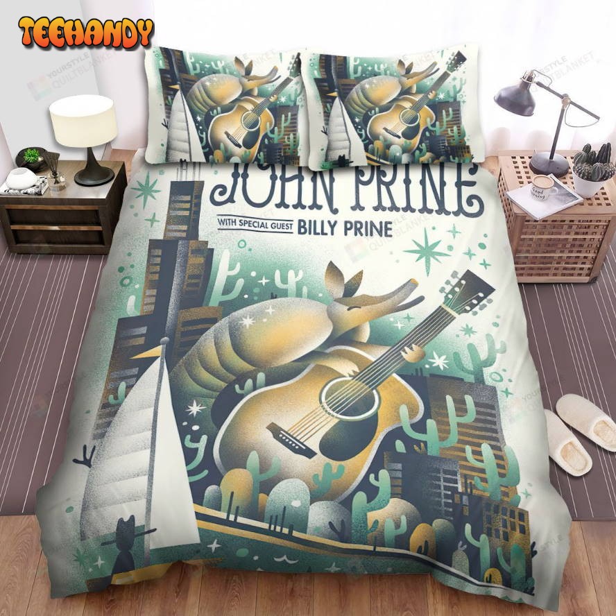 John Prine Poster Art 3 Bed Sheets Spread Comforter Duvet Cover Bedding Sets