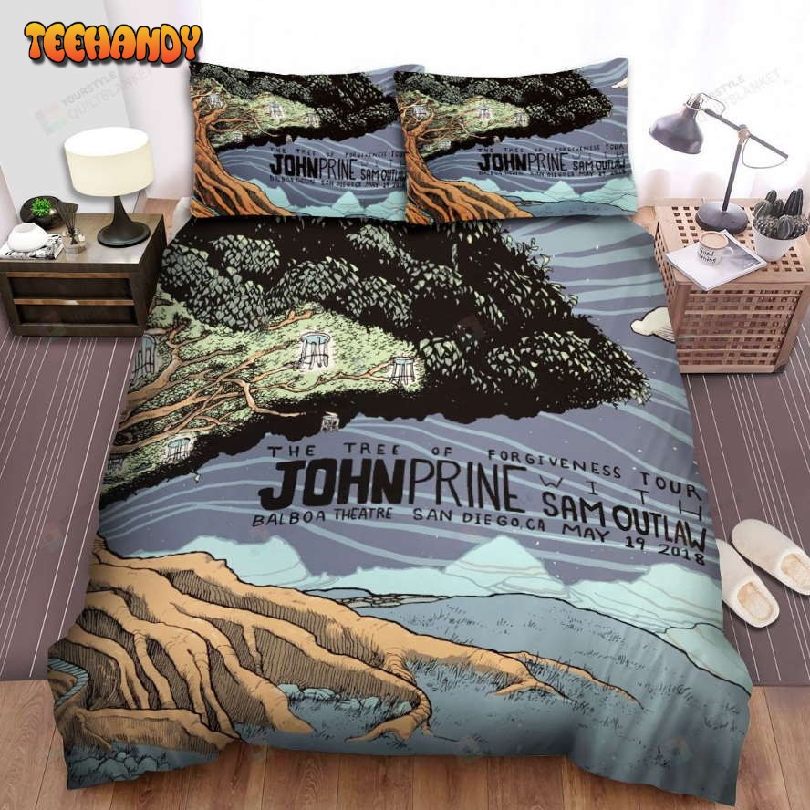 John Prine Poster Art 4 Bed Sheets Spread Comforter Duvet Cover Bedding Sets