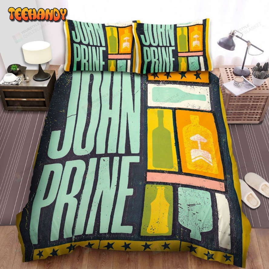 John Prine Poster Art 5 Bed Sheets Spread Comforter Duvet Cover Bedding Sets