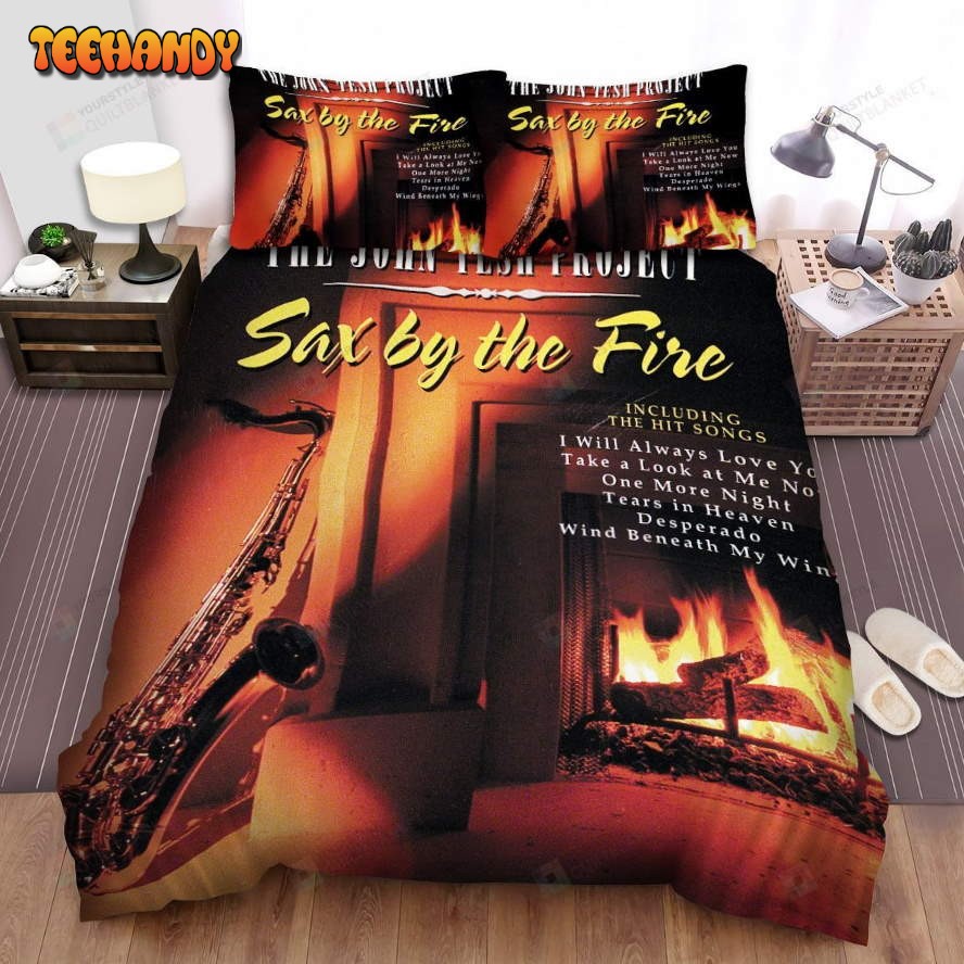 John Tesh Album Cover Sax By The Fire Spread Comforter Bedding Sets