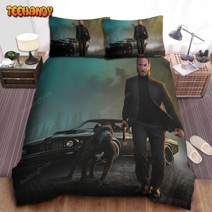 John Wick Dog Car Bed Sheets Duvet Cover Bedding Sets