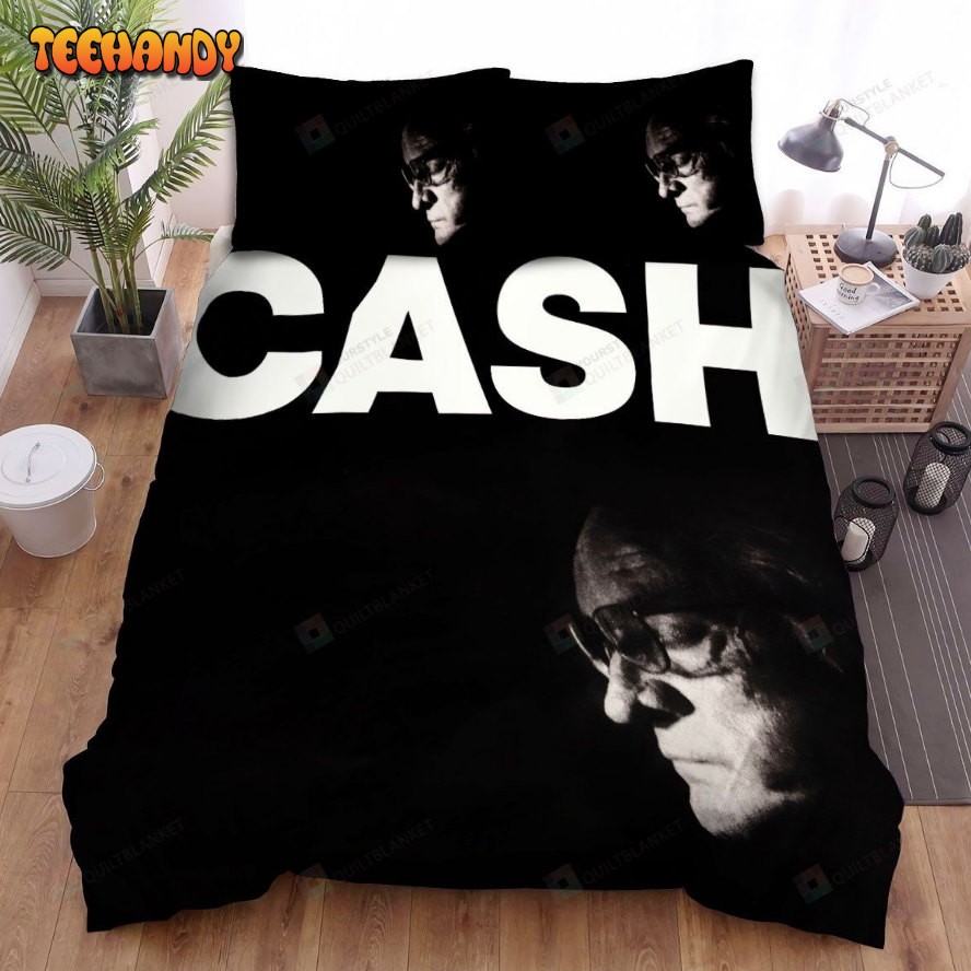 Johnny Cash Cash Portrait Photo Album Cover Spread Comforter Bedding Sets