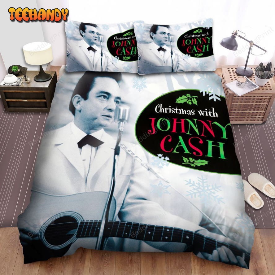 Johnny Cash Christmas With Johnny Cash Album Cover Bedding Sets