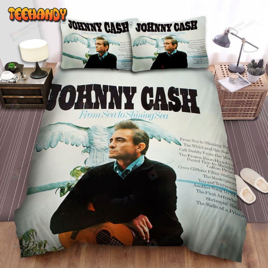 Johnny Cash From Sea To Shining Sea Album Cover Comforter Bedding Sets