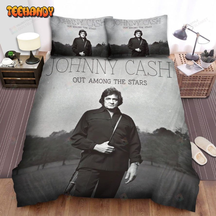 Johnny Cash Out Among The Stars Album Cover Spread Comforter Bedding Sets