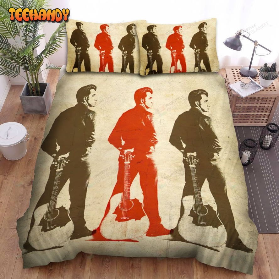 Johnny Cash Vintage Poster Spread Comforter Duvet Cover Bedding Sets