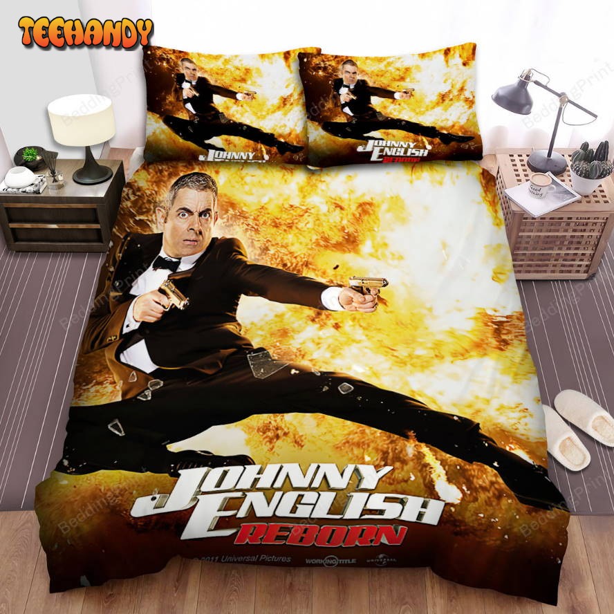 Johnny English Reborn Movie Poster 1 Bed Sheets Duvet Cover Bedding Sets