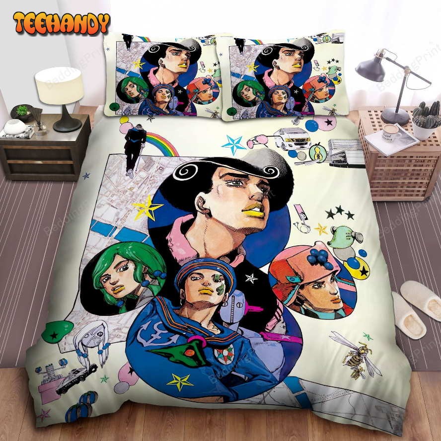 Jojo Bizarre Adventure Characters Bed Sheets Duvet Cover Bedding Sets