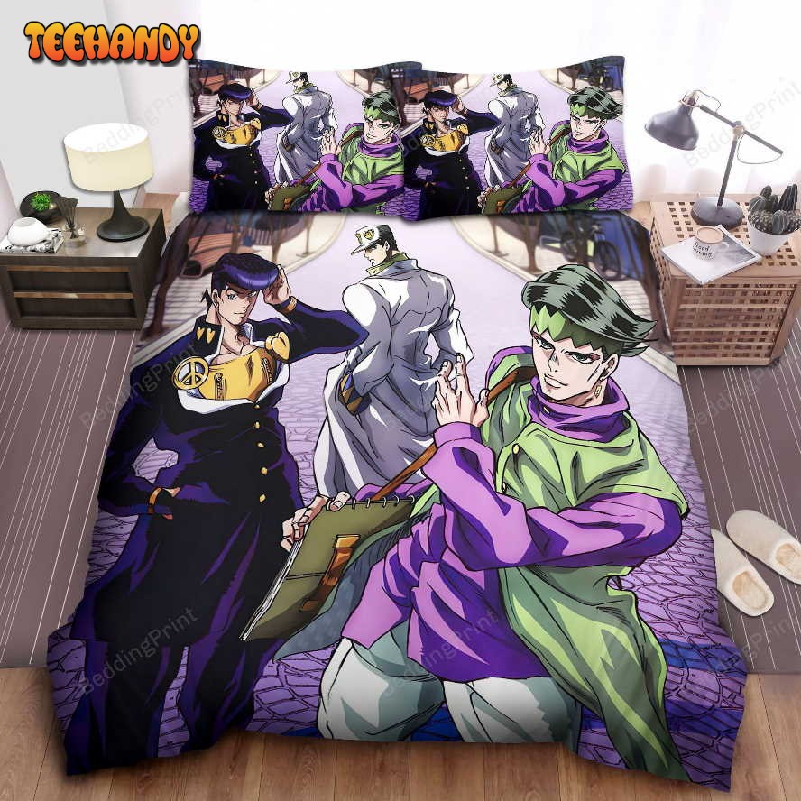 Jojo Bizarre Adventure Main Characters Bed Sheets Duvet Cover Bedding Sets