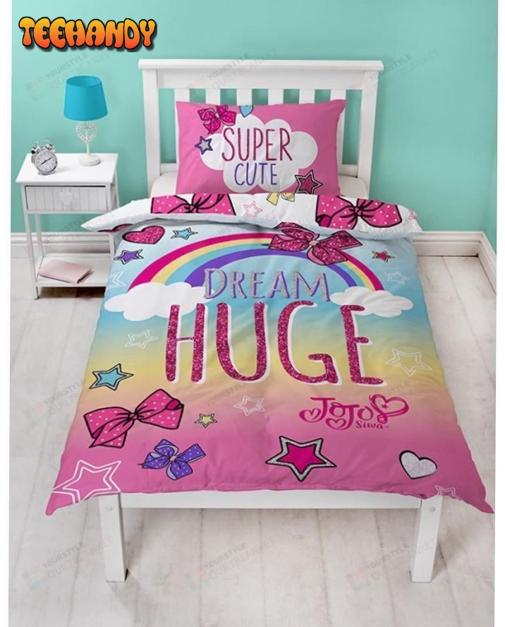 Jojo Siwa Bows Single Duvet Cover And Pillowcase Set Jojo Siwa Bedding