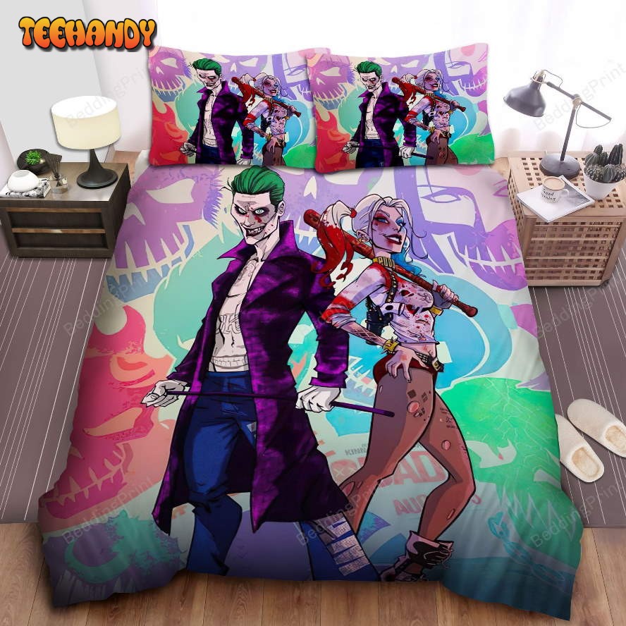 Joker And Harley Quinn Bed Sheets Duvet Cover Bedding Sets