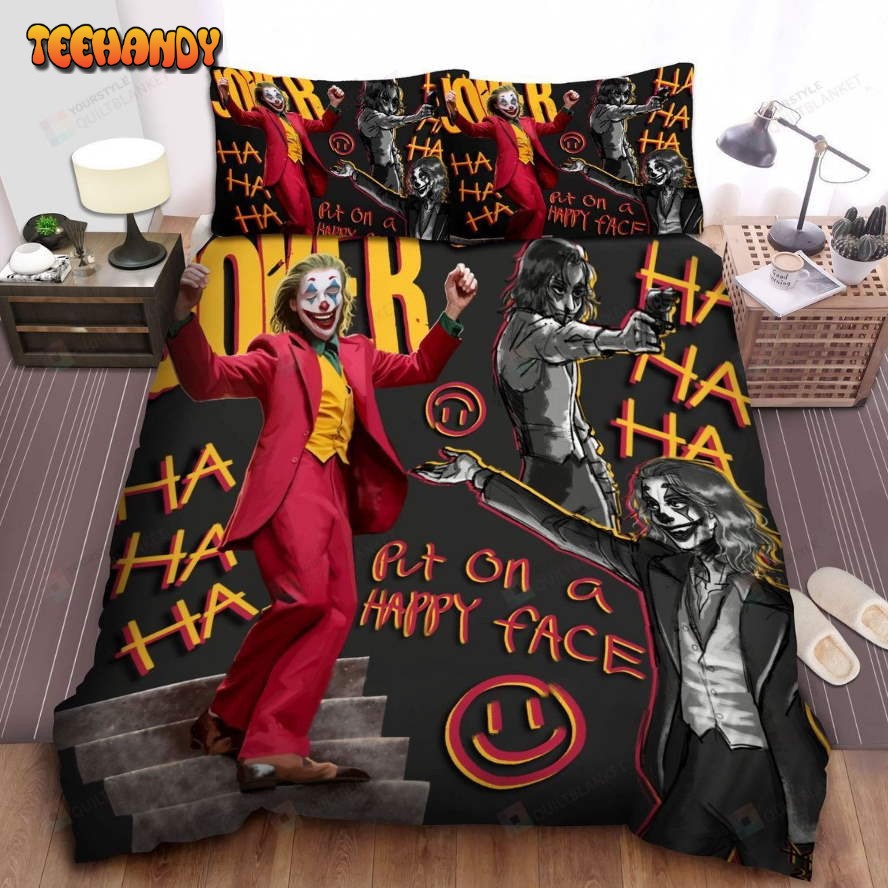 Joker By Joaquin Phoenix In Cartoon Drawings Comforter Bedding Sets