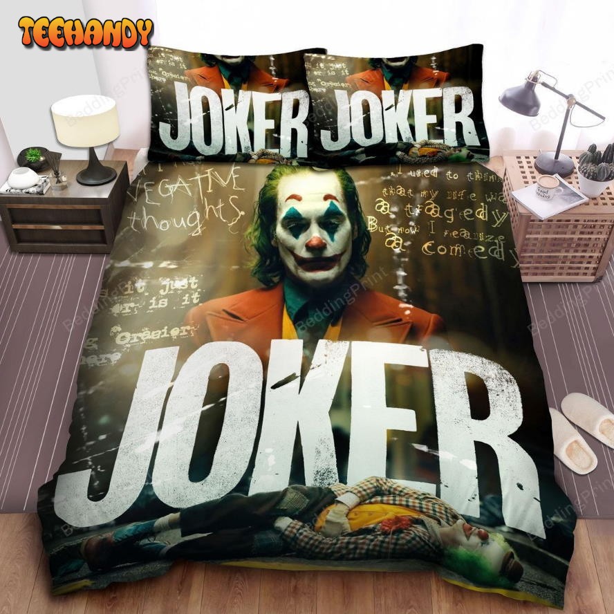 Joker By Joaquin Phoenix Quotes Bed Sheets Duvet Cover Bedding Sets