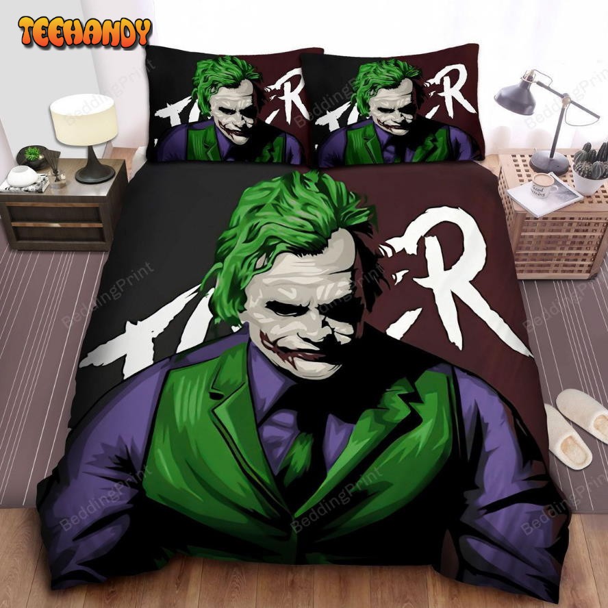 Joker In The Dark Knight Portrait Painting Bed Sheets Duvet Cover Bedding Sets