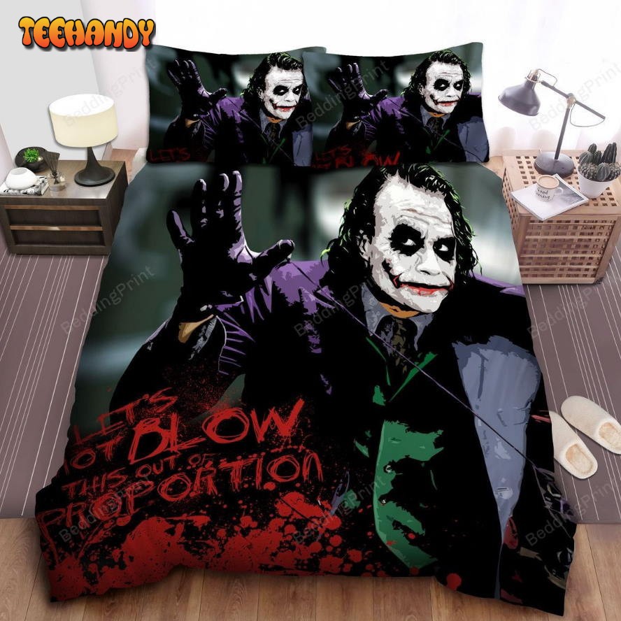 Joker Let’s Not Blow This Out Of Proportion Quote Duvet Cover Bedding Sets