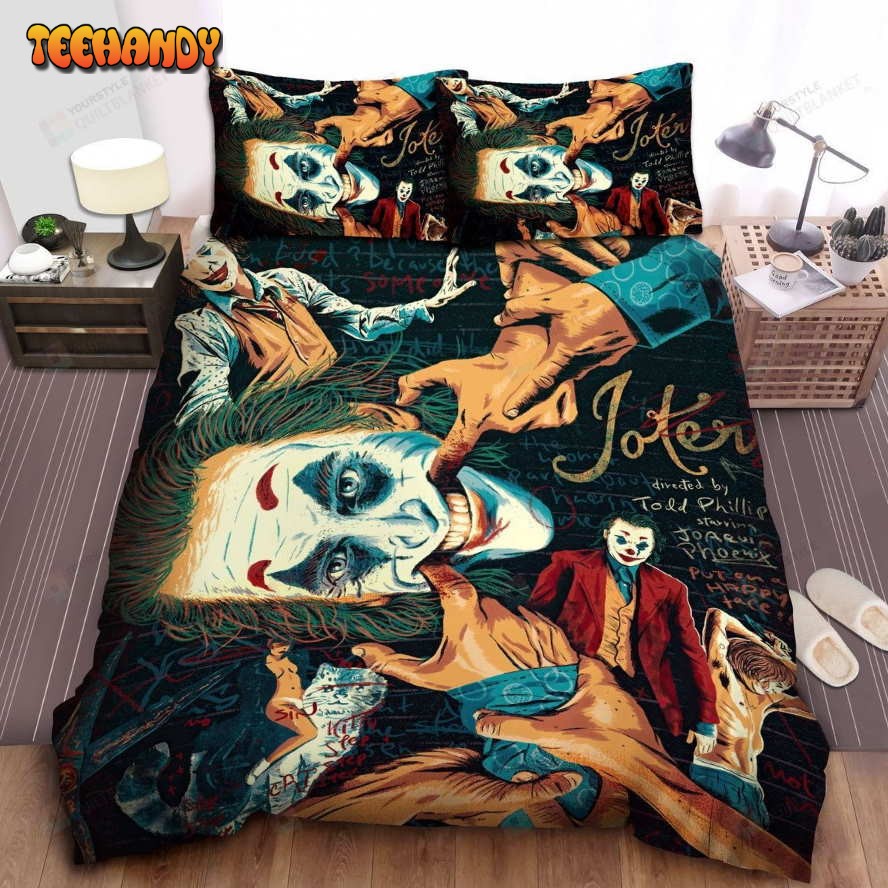 Joker The Movie Iconic Scenes Painting Spread Comforter Bedding Sets